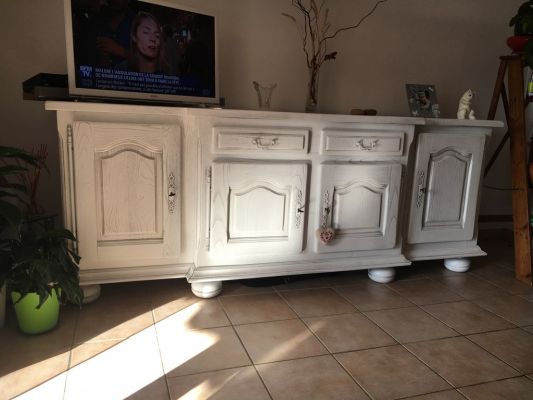 patine buffet campagnard blanc 83 var